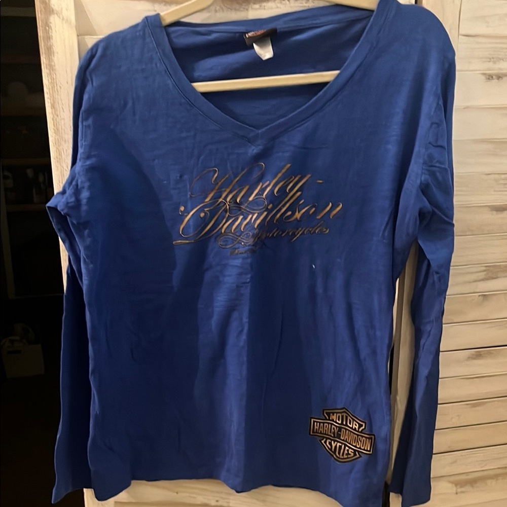 Harley-Davidson Women's Royal Blue Long Sleeve Tee